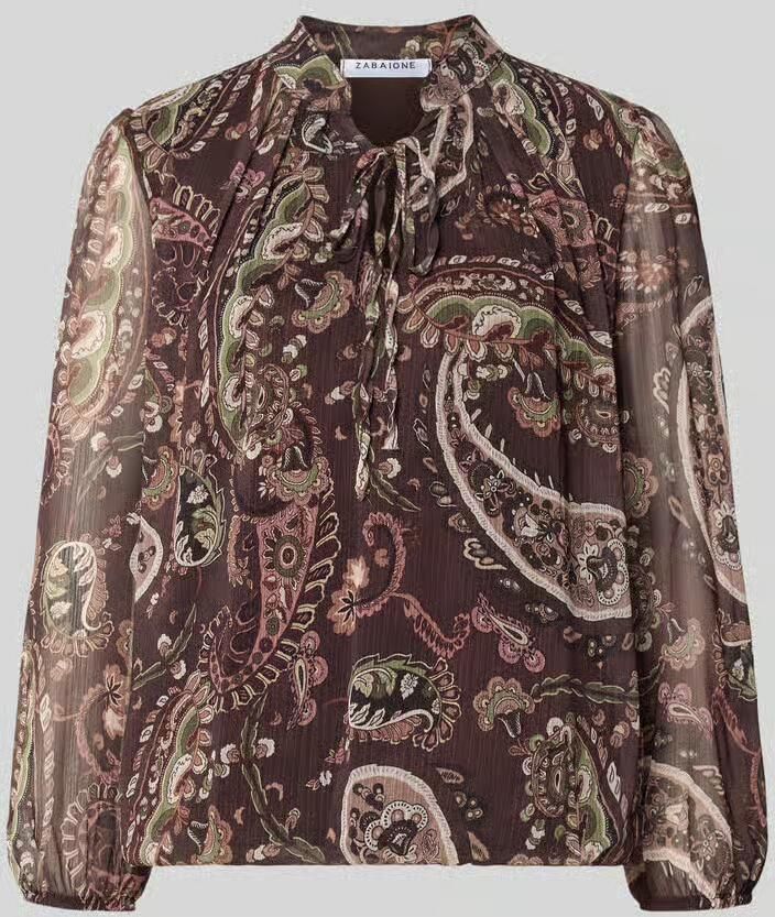 ZABAIONE regular fit blouse met rijgveter model 'Lu44ciaa'