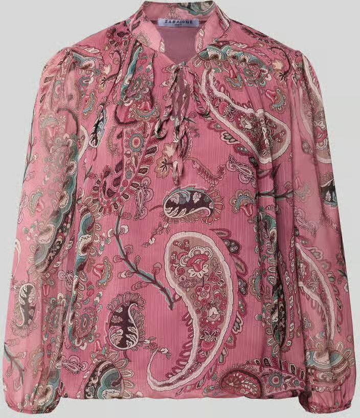 ZABAIONE regular fit blouse met rijgveter model 'Lu44ciaa'