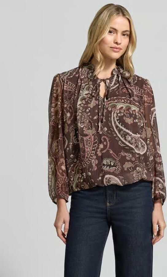 ZABAIONE regular fit blouse met rijgveter model 'Lu44ciaa' - Foto 2