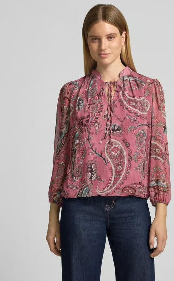 ZABAIONE regular fit blouse met rijgveter model 'Lu44ciaa' - Foto 2