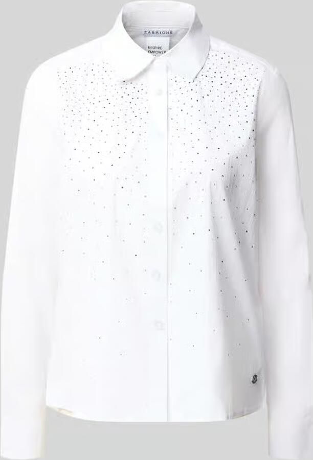 ZABAIONE Regular fit blouse met siersteentjes model 'Sw44antje'
