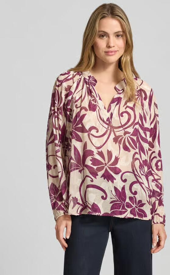 ZABAIONE Regular fit blouse met V-hals - Foto 2