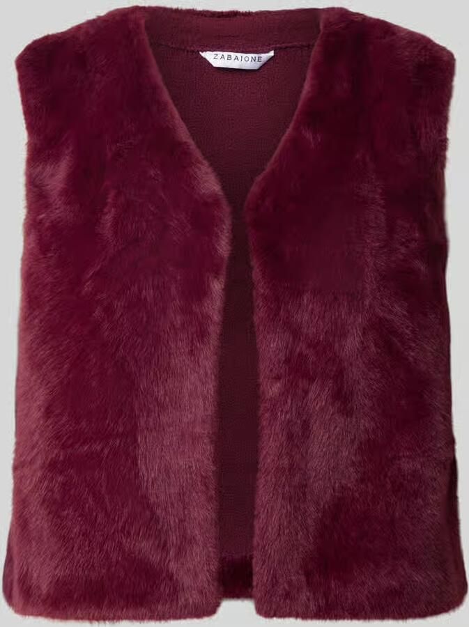 ZABAIONE Regular fit bodywarmer van imitatiebont in effen design