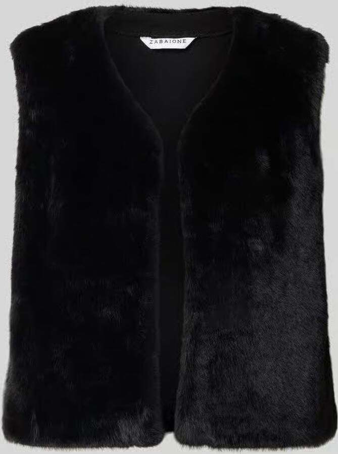 ZABAIONE Regular fit bodywarmer van imitatiebont in effen design