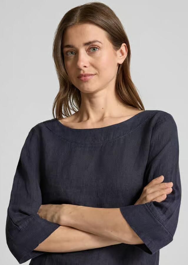 ZABAIONE regular fit linnen blouse met 3 4-mouw model 'La44ura'