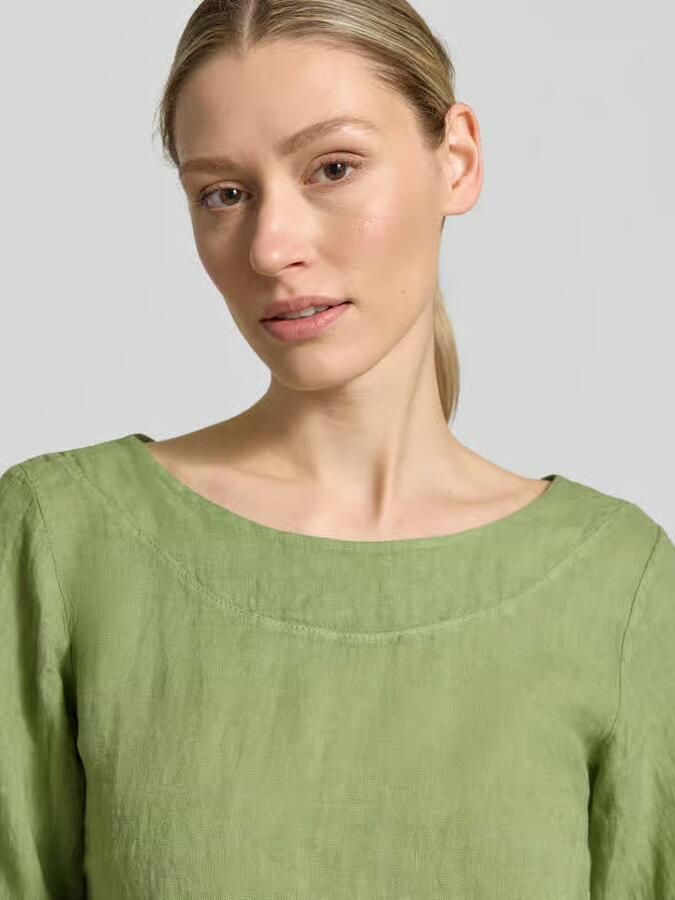 ZABAIONE regular fit linnen blouse met 3 4-mouw model 'La44ura'