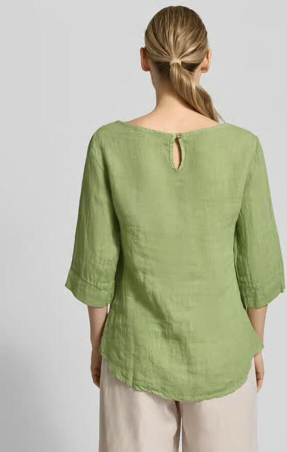ZABAIONE regular fit linnen blouse met 3 4-mouw model 'La44ura'