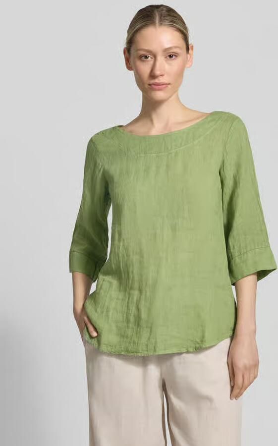 ZABAIONE regular fit linnen blouse met 3 4-mouw model 'La44ura' - Foto 4