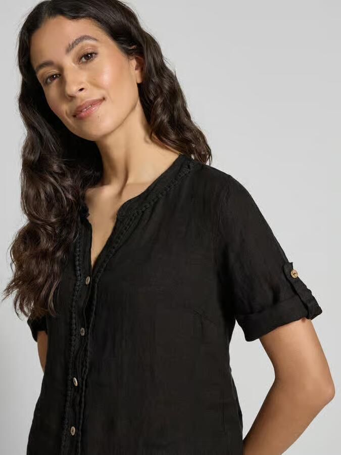 ZABAIONE Regular fit linnen blouse met 3 4-mouwen