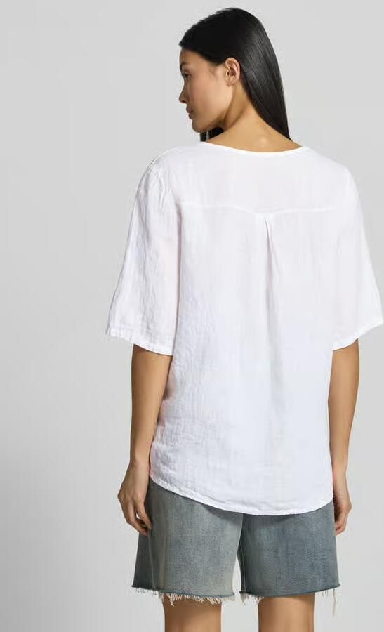 ZABAIONE Regular fit linnen blouse met stitchings model 'La44ura' - Foto 3