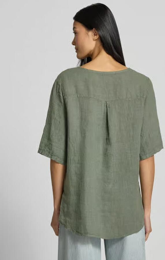 ZABAIONE Regular fit linnen blouse met stitchings model 'La44ura'