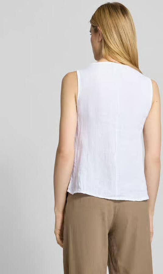 ZABAIONE Regular fit linnen blousetop met V-hals model 'Lu44cia'