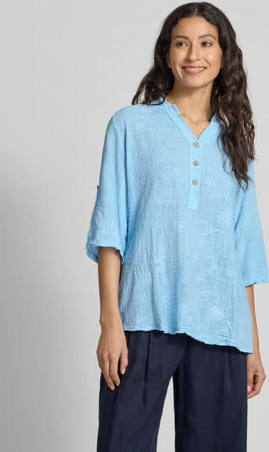 ZABAIONE Relaxed fit blouse met kant model 'Li' - Foto 2