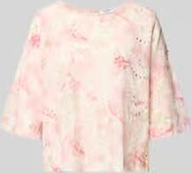 ZABAIONE relaxed fit blouse met opengewerkte borduursels model 'Lola'