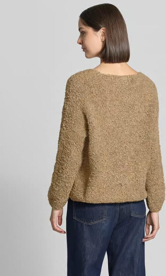 ZABAIONE relaxed fit gebreid jack van mix van wol en viscose model 'Sofia' - Foto 3