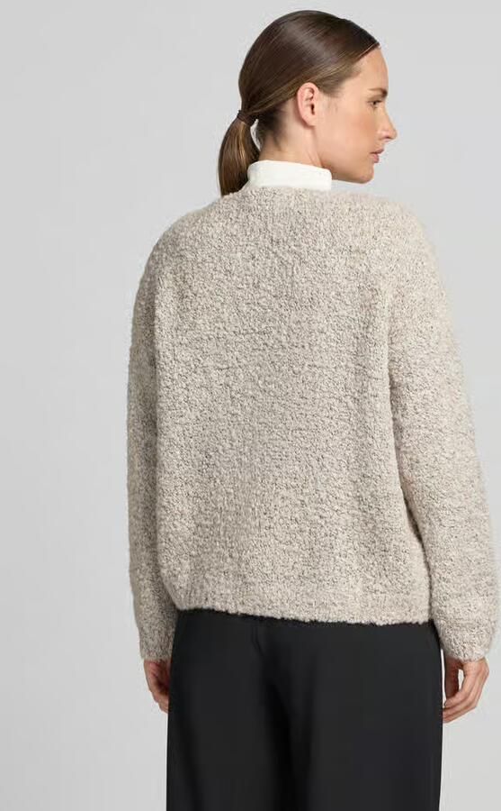 ZABAIONE relaxed fit gebreid jack van mix van wol en viscose model 'Sofia' - Foto 3