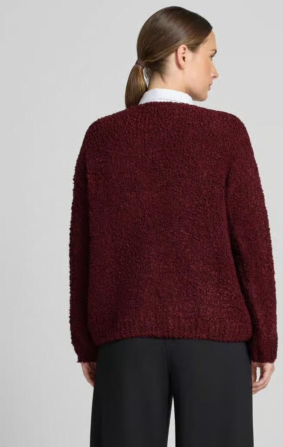 ZABAIONE relaxed fit gebreid jack van mix van wol en viscose model 'Sofia' - Foto 3