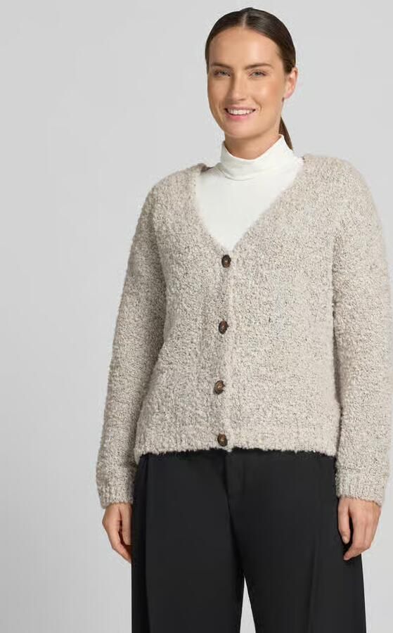 ZABAIONE relaxed fit gebreid jack van mix van wol en viscose model 'Sofia' - Foto 2