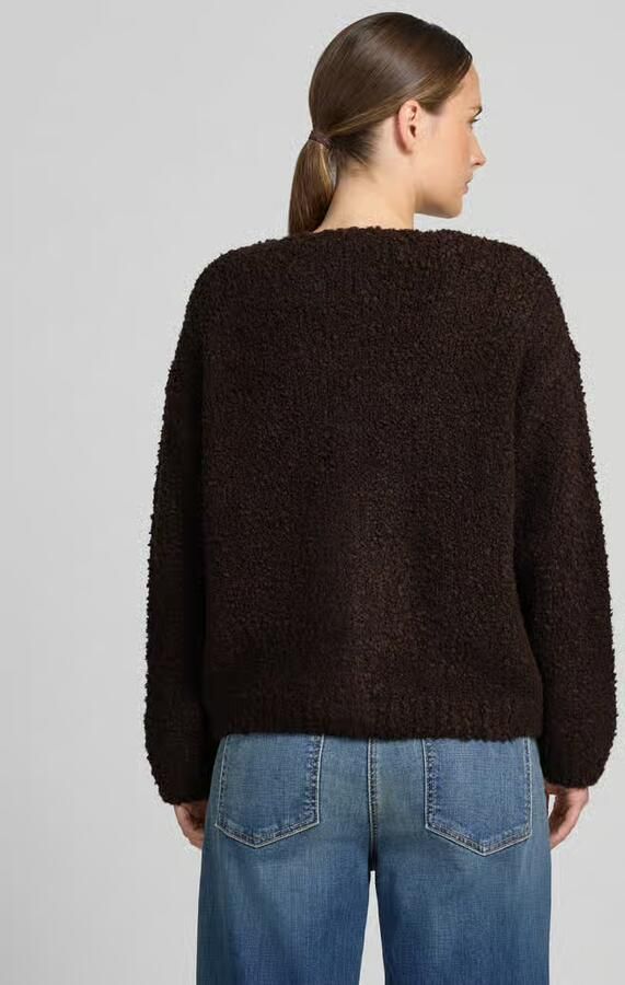 ZABAIONE relaxed fit gebreid jack van mix van wol en viscose model 'Sofia' - Foto 3