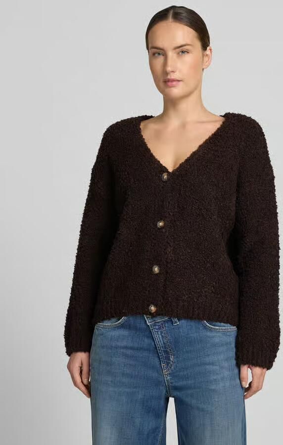ZABAIONE relaxed fit gebreid jack van mix van wol en viscose model 'Sofia' - Foto 2