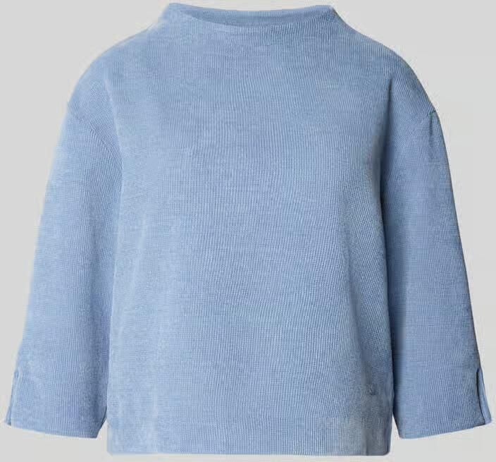 ZABAIONE relaxed fit gebreide pullover met opstaande kraag