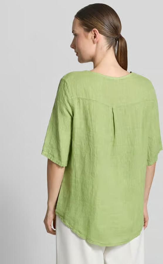 ZABAIONE relaxed fit linnen blouse met 1 2-mouwen model 'Pa44ulaa' - Foto 3