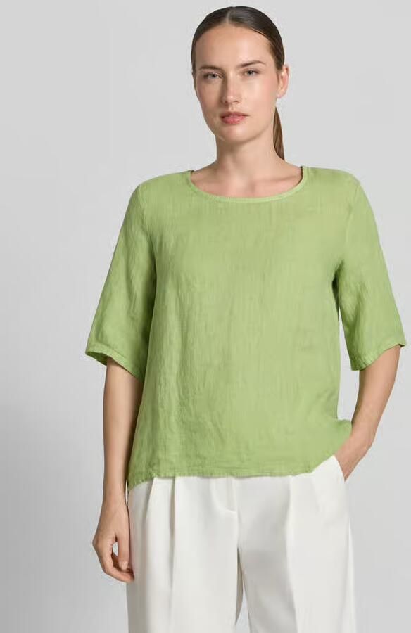ZABAIONE relaxed fit linnen blouse met 1 2-mouwen model 'Pa44ulaa' - Foto 2