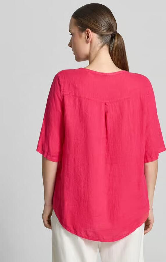 ZABAIONE relaxed fit linnen blouse met 1 2-mouwen model 'Pa44ulaa' - Foto 3