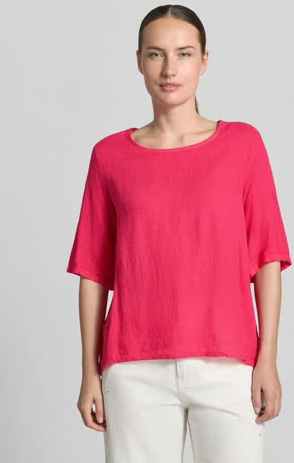 ZABAIONE relaxed fit linnen blouse met 1 2-mouwen model 'Pa44ulaa' - Foto 2