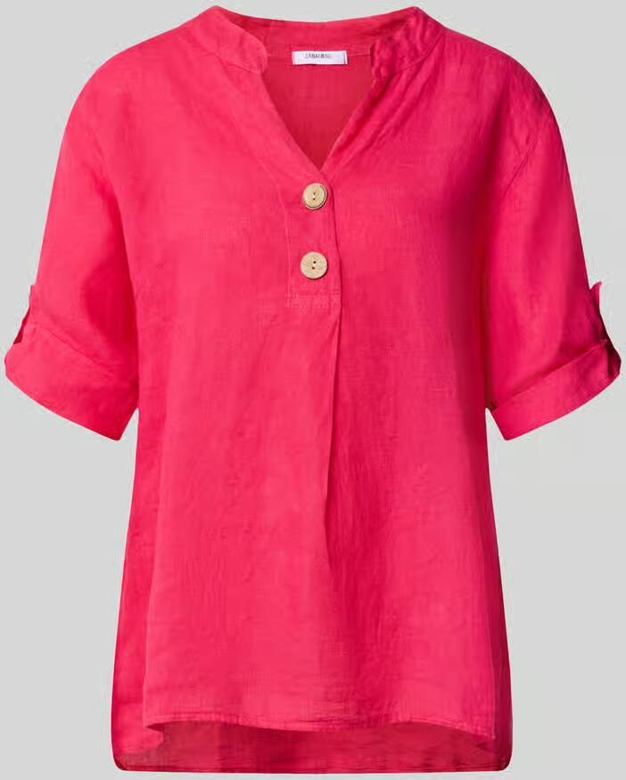 ZABAIONE relaxed fit linnen blouse met v-hals model 'Is44sii'