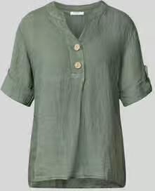 ZABAIONE relaxed fit linnen blouse met v-hals model 'Is44sii'