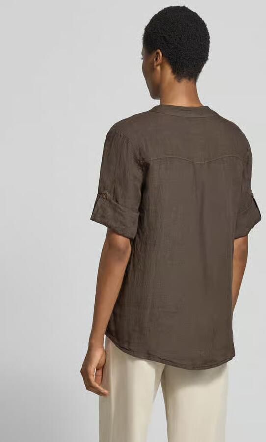 ZABAIONE relaxed fit linnen blouse met v-hals model 'Is44sii' - Foto 3