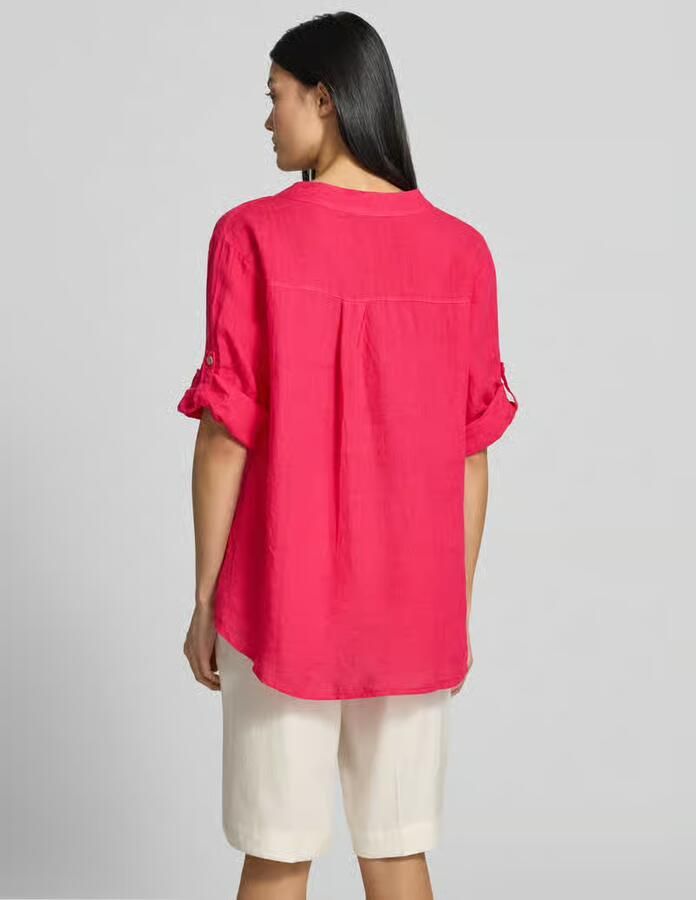 ZABAIONE relaxed fit linnen blouse met v-hals model 'Is44sii' - Foto 2