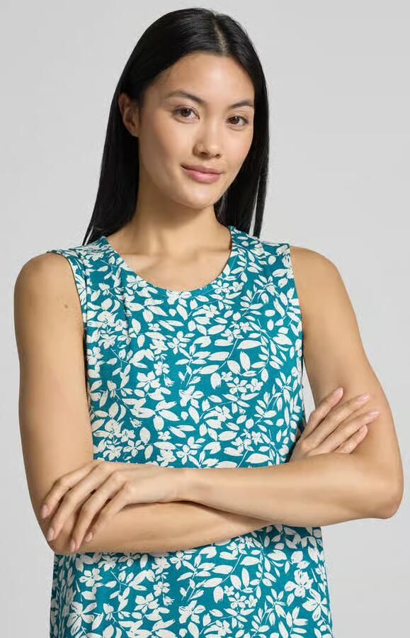 ZABAIONE relaxed fit midijurk van viscosemix model 'Paisley'