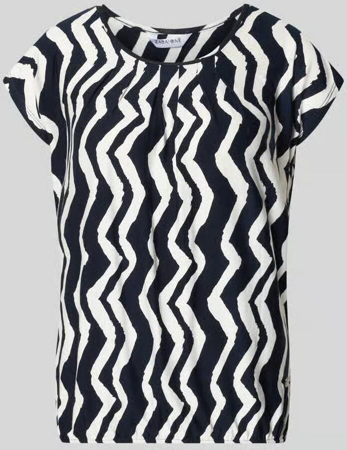ZABAIONE relaxed fit t-shirt van viscosemix model 'Minou'