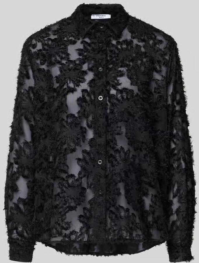ZABAIONE Semi-transparante Blouse met Overhemdkraag Model 'Ol44isii' - Foto 2