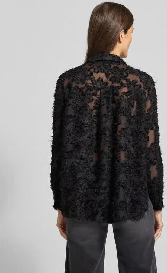 ZABAIONE Semi-transparante Blouse met Overhemdkraag Model 'Ol44isii'