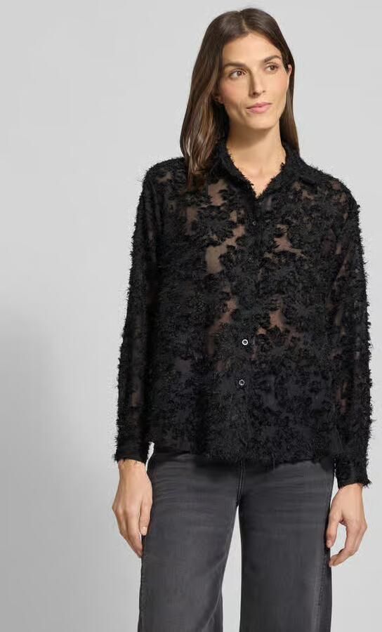 ZABAIONE Semi-transparante Blouse met Overhemdkraag Model 'Ol44isii' - Foto 4