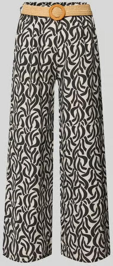 ZABAIONE Stoffen broek van viscosemix met riem model 'Mi44laa' - Foto 4