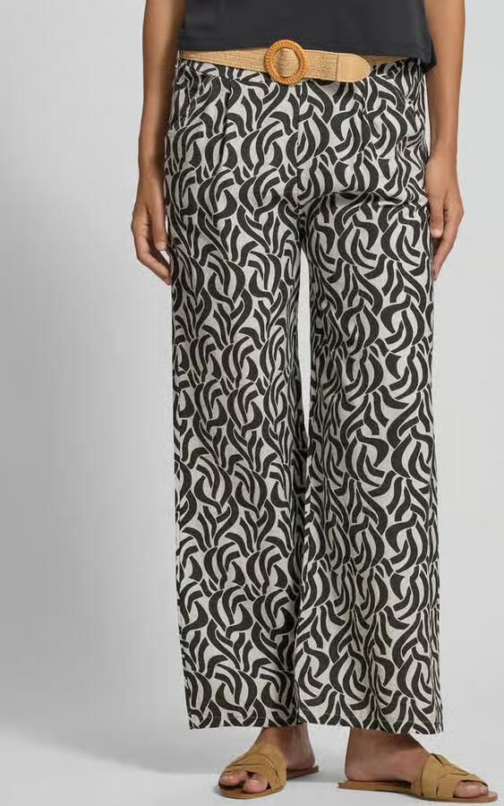 ZABAIONE Stoffen broek van viscosemix met riem model 'Mi44laa' - Foto 3
