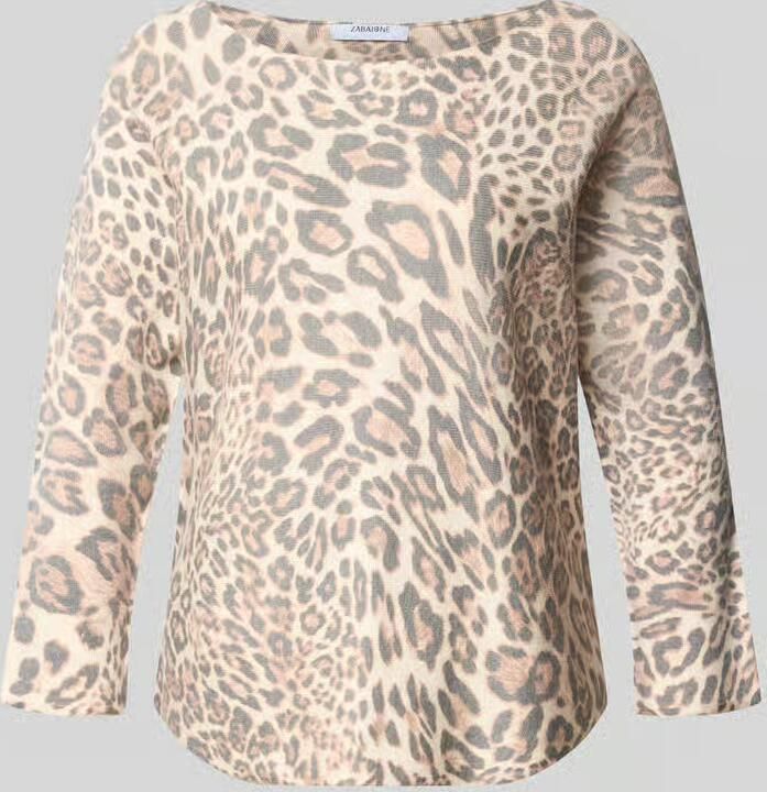 ZABAIONE T-shirt van viscosemix met structuurpatroon model 'Samara'