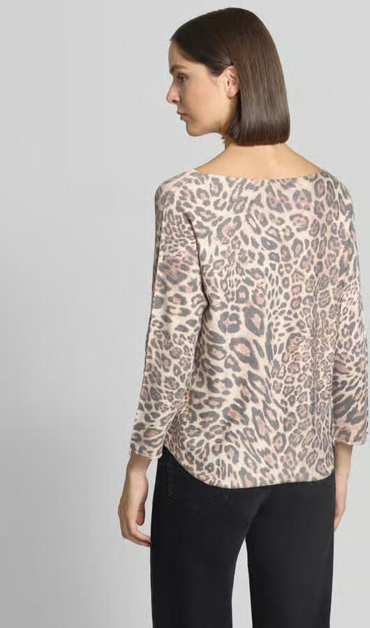 ZABAIONE T-shirt van viscosemix met structuurpatroon model 'Samara' - Foto 3