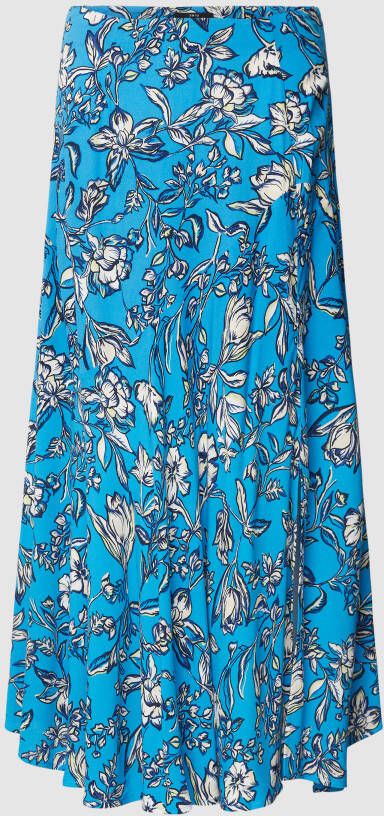 Zero Midirok van viscose met bloemenmotief