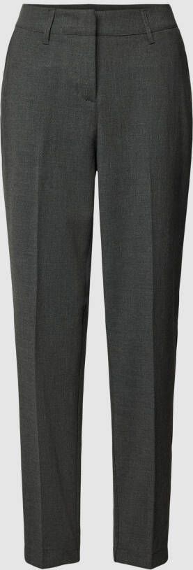 Zero Stoffen broek in gemêleerde look met persplooien