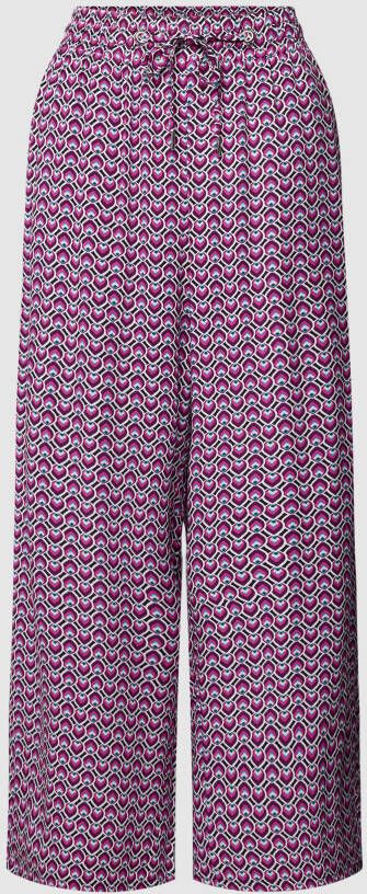 Zero Stoffen broek met all-over motief