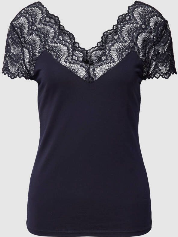 Zero T-shirt met gehaakt kant