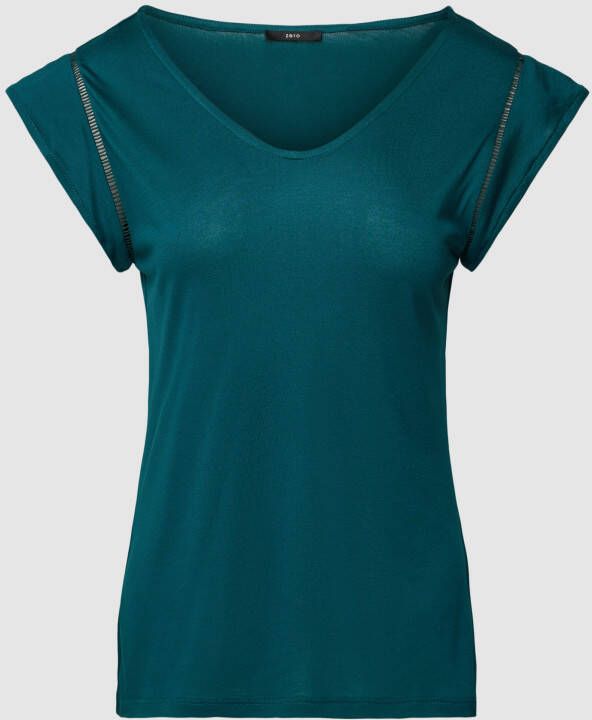 Zero T-shirt van viscose met boothals