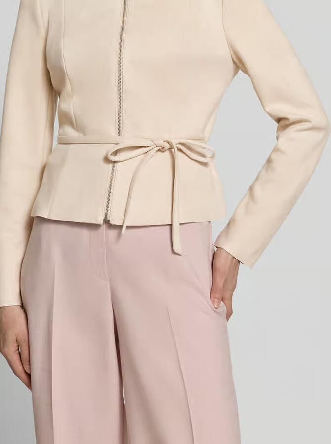 Zero blazer met ritssluiting en strikceintuur