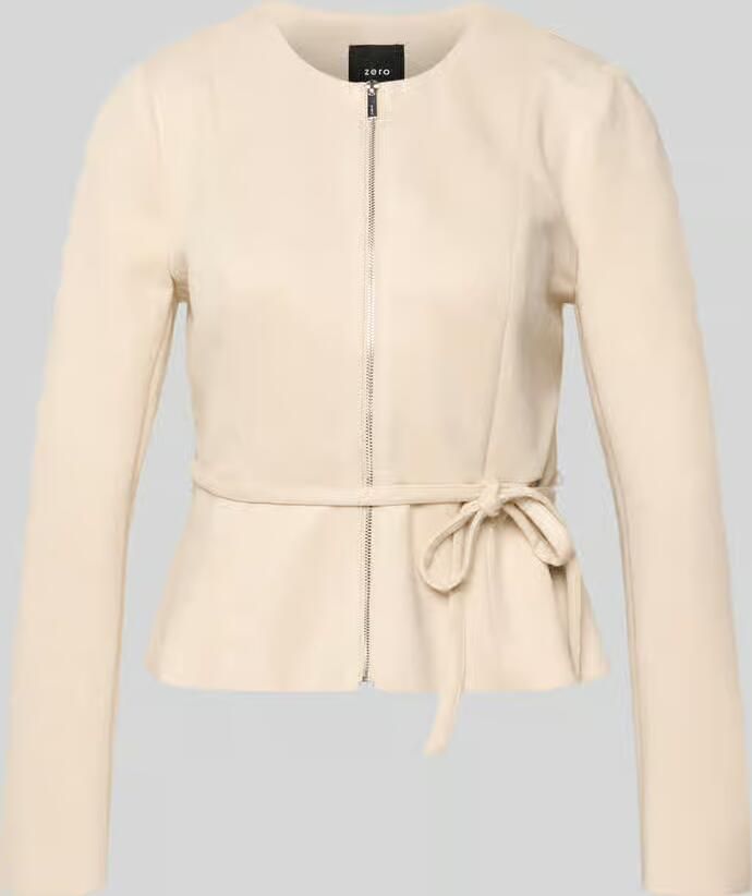 Zero blazer met ritssluiting en strikceintuur - Foto 2