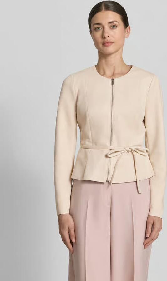 Zero blazer met ritssluiting en strikceintuur - Foto 3